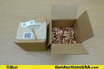 .223 cal Projectiles. 2000 Total Projectiles 55 Gr. FMJ.. (69655) (GSCU41)
