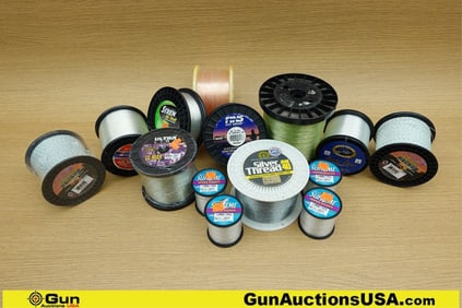 Shakespeare, Western Filament, Mustad, Etc Fishing Line. Excellent Condition. Set of Fishing Line