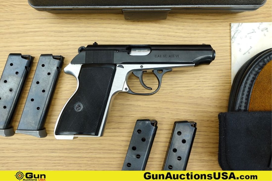 FEG (HUNGARY) PA-63 9MM KURZ-380 TARGET OR DEFENSE Pistol. Very Good. 3.75" Barrel. Shiny Bore,: FEG (HUNGARY) PA-63 9MM KURZ-380 TARGET OR DEFENSE Pistol. Very Good. 3.75" Barrel. Shiny Bore, Tight Action Semi Auto Features a Fixed Barrel, Blackened Steel Slide, Very Nice Silver Frame. Black Tex