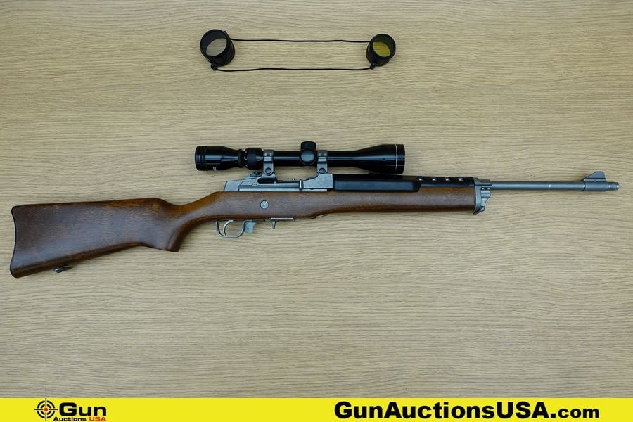 RUGER RANCH RIFLE .223 REM Rifle. Very Good. 18" Barrel. Shiny Bore, Tight Action Semi Auto Features: RUGER RANCH RIFLE .223 REM Rifle. Very Good. 18" Barrel. Shiny Bore, Tight Action Semi Auto Features a Stainless Steel Barrel and Receiver, Straight Walnut Stock, Black Polymer Butt Plate, Sling Swive