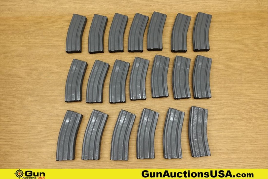 NHMTG AR15 .223/5.56 Mags. Very Good. 20 Metal 30 Round Mags.. (74141) (GSCN37): NHMTG AR15 .223/5.56 Mags. Very Good. 20 Metal 30 Round Mags.. (74141) (GSCN37)