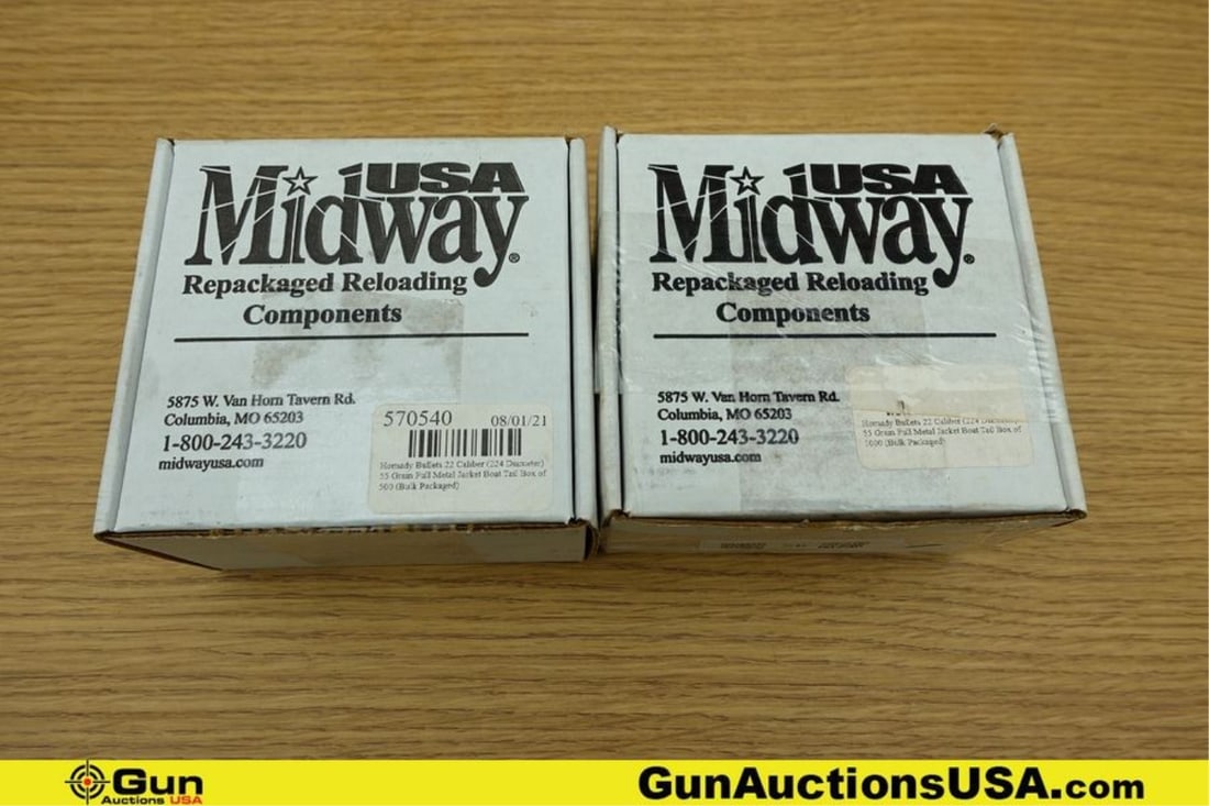 Hornady .22 cal Projectiles. 1500 Total Projectiles; 55 Gr. FMJBT.. (69641) (GSCU98): Hornady .22 cal Projectiles. 1500 Total Projectiles; 55 Gr. FMJBT.. (69641) (GSCU98)