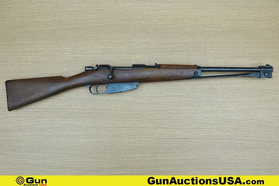M38 CARCANO 6.5 CARCANO MATCHING NUMBERS Rifle. Good condition, Normal Handling Marks, Scattered: M38 CARCANO 6.5 CARCANO MATCHING NUMBERS Rifle. Good condition, Normal Handling Marks, Scattered Spotting and/or Pitting. 17" Barrel. Shootable Bore, Tight Action Bolt Action Bolt Action Relic with MA