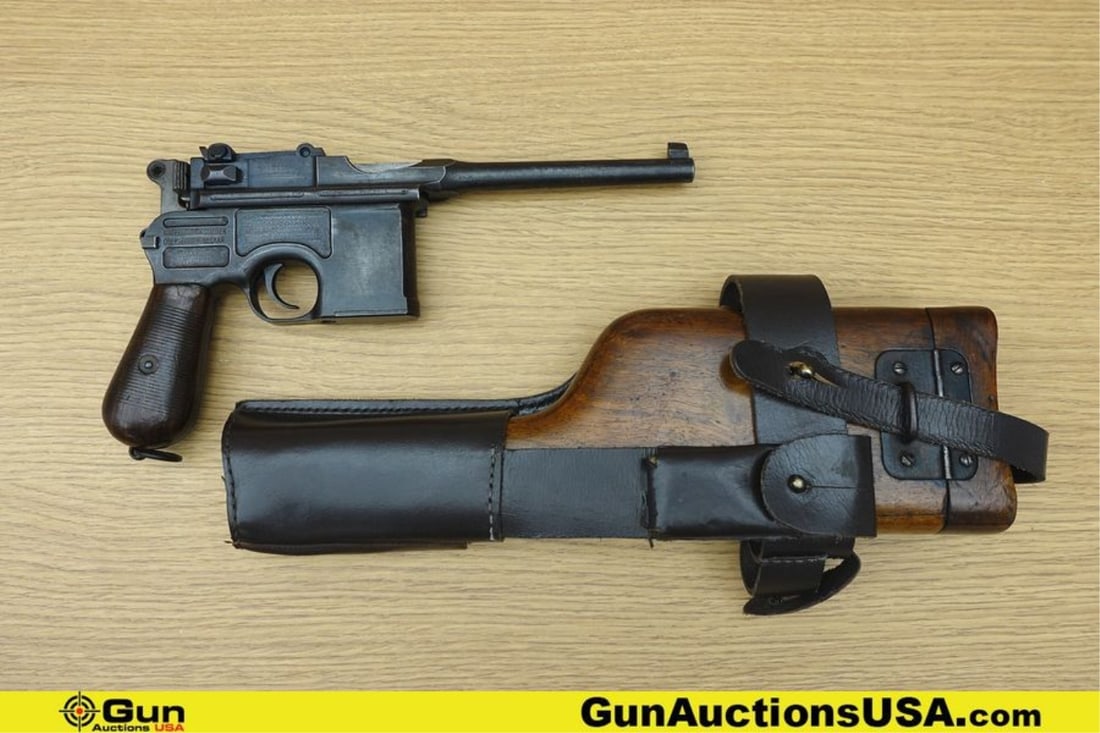 NOBLE MFG. CO.- MAUSER C-96 BROOMHANDLE 7.65 MAUSER HIGHLY COLLECTIBLE Pistol. Excellent. 5" Barrel.