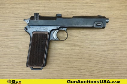 STEYR-HAHN M 1912 9X23 COLLECTOR'S Pistol. Good condition, Normal Handling Marks, Scattered Spotting