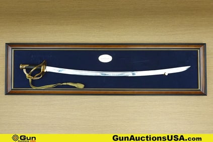 Franklin Mint John Wayne Commemorative COLLECTOR'S TAKE NOTICE Sword, Display. Excellent. This John