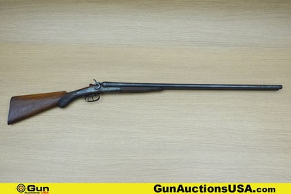 T. BAKER 12 Ga. Shotgun. Fair Condition. 32" Barrel. Shootable Bore, Tight Action Break Top SXS