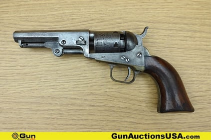 COLT 1849 POCKET REVOLVER .31 Caliber Ball MATCHING NUMBERS Revolver. Very Good. 4" Barrel. MATCHING