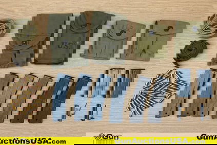 US Military Surplus .30 Carbine Ammo, Mags, Pouches, Etc. One 1943 J.S. & S.G.O. Carbine Ammo Pouch,