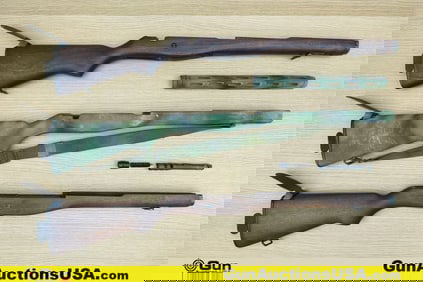 Military Surplus M 14 Stocks. Good Condition. Three Stocks; One M14 Walnut Stock with Hardware, "P"