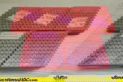 Winchester .45 ACP Ammo. 500 Rds. Includes Four Ammo Storage Containers and One Storage Container