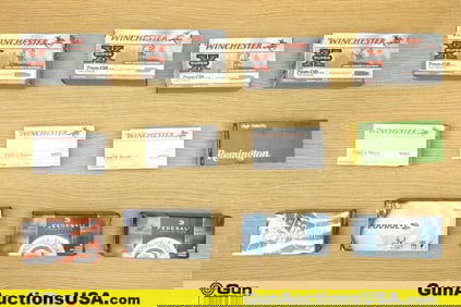 WIN, FED, REM, HORN 7mm-08 REM, 30-30 WIN, .308 WIN, Etc. Ammo. 240 Total Rounds; 100 Rounds of
