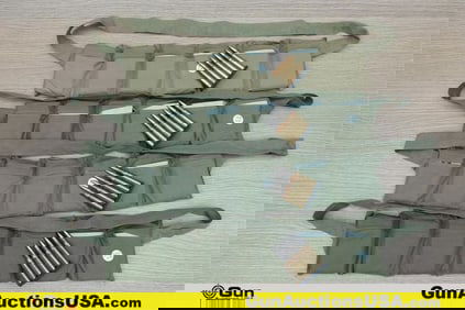 Military Surplus 30-06 SPRNG Ammo, Bandoleers. 240 Total Rounds on Five Round Stripper Clips in Four