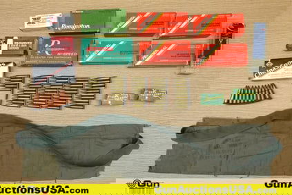 Fed, Norinco, Rem, Etc. .25 Auto, .22 LR, .22 S, Etc. Ammo, Bandoleer. 515 Total Rounds; 100 Rounds