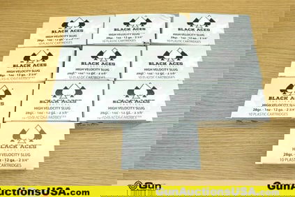 Black Aces 12 Ga. Ammo. 100 Rounds of 12 Ga. 2 3/4 " Slugs.. (75568) (GSCU70)