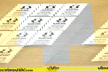 Black Aces 12 Ga. Ammo. 100 Rounds of 12 Ga. 2 3/4 " Slugs.. (75565) (GSCU41)