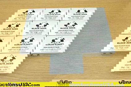 Black Aces 12 Ga. Ammo. 100 Rounds of 12 Ga. 2 3/4 " Slugs.. (75567) (GSCU53)