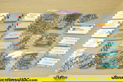 WIN, Military Surplus, Etc .308 CAL, 6.5x52.5mm, 7.62x39 Ammo. Approx. 650 Total Rounds; 51 Rounds