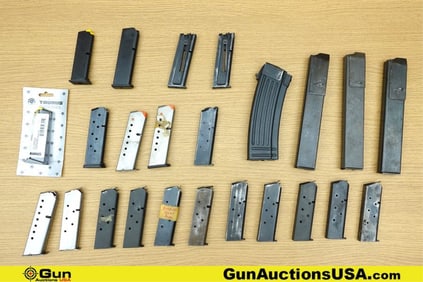 Taurus, Colt, Etc. PT-908, 1911, Etc. .45 ACP, .38 Super, 9mm, .22, Etc. Magazines. Good Condition.