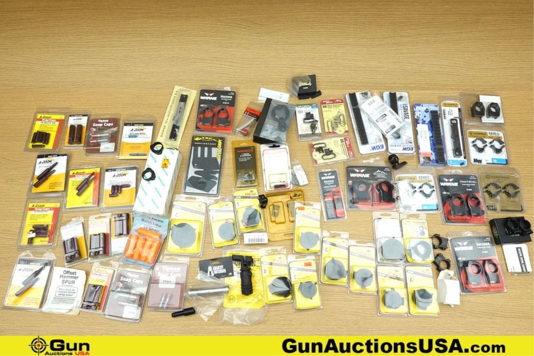 Butler Creek, Talon, Uncle Mike's, Etc. Gun Parts, Accessories, Etc.. Very Good. Assorted Lens Caps,: Butler Creek, Talon, Uncle Mike's, Etc. Gun Parts, Accessories, Etc.. Very Good. Assorted Lens Caps, Snap Caps, Scope Rings, as well as other Parts and Accessories.. (75558) (GSCP12)