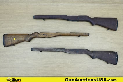 Military Surplus M14 Stocks. Good Condition. Three Stocks; One M14 Walnut Stock with Hardware,