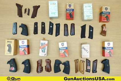 Pachmayr, J Scott, Etc. Gun Parts. One S&W 52-59 Rubberized Grip Set, One Ruger Revolver Rubberized
