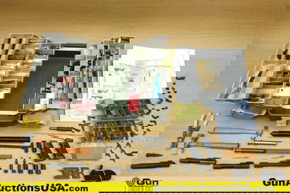 Colt, Craftsman, Etc AR-15, M16, Etc Gun Parts, Tools, Tackle Box. Very Good. Assorted AR-15 and M16