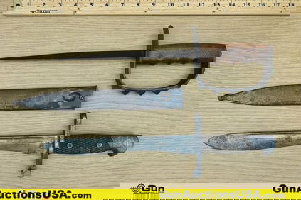 US L.F.&C, FN Toledo 1917 Trench Knife, M1943 Bolo Knives. Good Condition. One US L.F.&C Trench