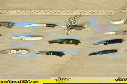 Magnum, Etc. Knives. Very Good. 8-Assorted Switchblades, 2-Folding Knives.. (64355) (GSCO88)