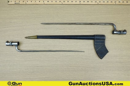 Military Surplus Bayonets. Good Condition. One Bright Metal Socket Bayonet for 69 Cal 18.75 "