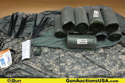 Military Surplus Sleeping Mats, Tent. Good Condition. 1 Military UCP Tent, Includes 7 Stakes, Carry
