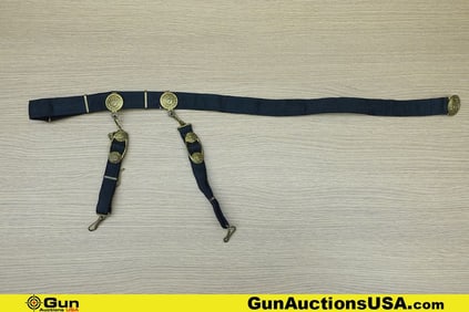 Military Surplus Navy Officer's Sword Belt COLLECTOR'S Belt. Very Good. WWII Cloth Officer's Sword