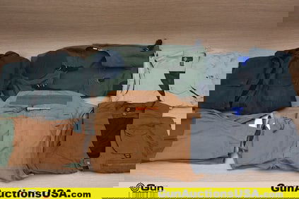 SigTac, Champions Choice, Etc. Jackets, Overalls, Pants, Etc.. Good Condition. 2 Vests, 1 Canvas