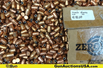 Zero .40 Caliber Projectiles. Approx. 1000 Rds. . (74923) (GSCV16)
