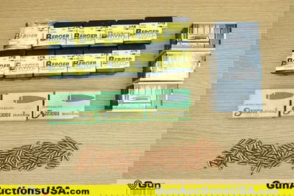 Berger, Ballistic, Sierra .22 Cal, .30 Cal Reloading Components. Approx. 1800 Total Reloading