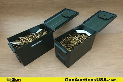 .223 Brass. Approx. 20 Lbs. of .223 Spent Brass. Includes Two Metal Ammo Cans. . (74795) (GSCW44)