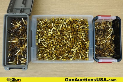 Fed, American Eagle, Etc. .45 ACP, 300 BLK OUT Empty Casings. Approx. 2000 Total Empty Unprimed
