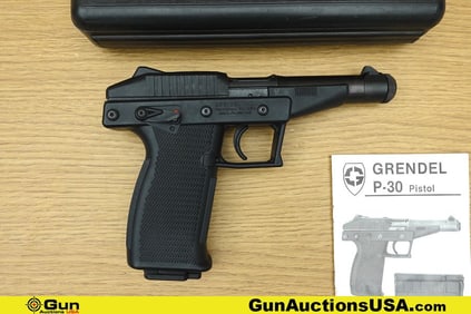 GRENDEL INC. P-30 .22 MAGNUM Pistol. Good condition, Normal Handling Marks, Scattered Spotting