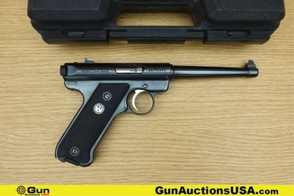 Ruger MK II .22 LR Pistol. Very Good. 6" Barrel. Shiny Bore, Tight Action Semi Auto Features