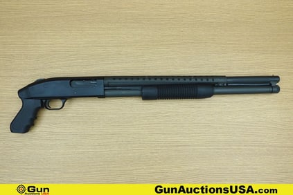 Mossberg 500 12 ga. Shotgun. Very Good. 20" Barrel. Shiny Bore, Tight Action Pump Action Features a
