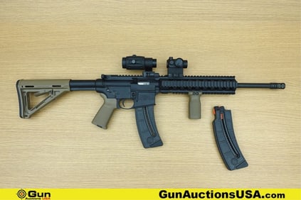 S&W M&P15-22 .22 LR Rifle. Excellent. 17.75" Barrel. Shiny Bore, Tight Action Semi Auto Features a