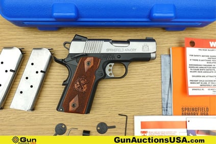 SPRINGFIELD MICRO COMPACT 45 ACP Pistol. Excellent. 3" Barrel. Shiny Bore, Tight Action Semi Auto