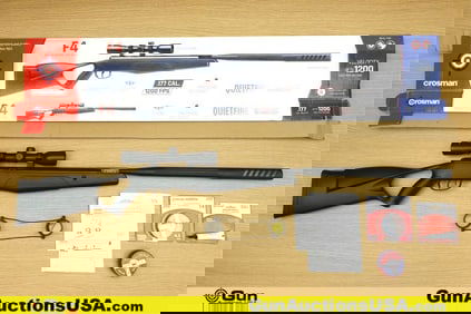 Crossman F4 .177 CAL Pellet Gun. Excellent. 20.5" Barrel. Features Polymer Thumb-Hole Stock, Manual
