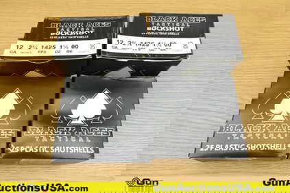 Black Aces 12 Ga. Ammo. 100 Rounds of 12 Ga. 2 3/4 " Buckshot.. (75562) (GSCU52)