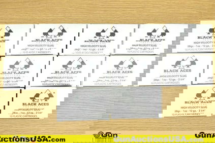 Black Aces 12 Ga. Ammo. 100 Rounds of 12 Ga. 2 3/4 " Slugs.. (75979) (GSCU52)