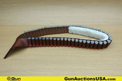 WInchester 12 Ga. Ammo/Bandoleer. 50 Rds on a Leather Bandoleer. . (76619) (GSCT35)