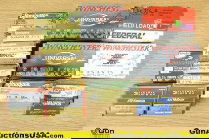 FED, REM, WIN, Etc. 16 GA, 20 GA, 12 GA, 410 GA Ammo. Approx. 181 Total Shotgun Rounds Assorted
