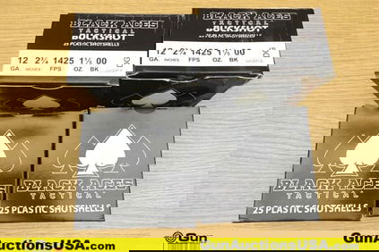 Black Aces 12 Ga. Ammo. 100 Rounds of 12 Ga. 2 3/4 " Buckshot.. (75983) (GSCU44)