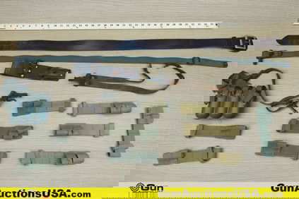 Military Surplus COLLECTOR'S Bayonet Frogs, Dress Belt, Etc. . Very Good. One- Swedish M96 Mauser