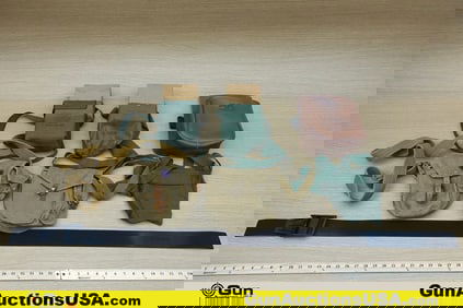 Military Surplus Drum Panels, Ammo Pouches, Etc. . Good Condition. Two-AK 47 Drum Panels. One-